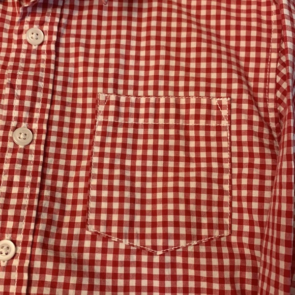 EUC Boys Gymboree Red Gingham Oxford Button Down Size 7/8 - Picture 4 of 5